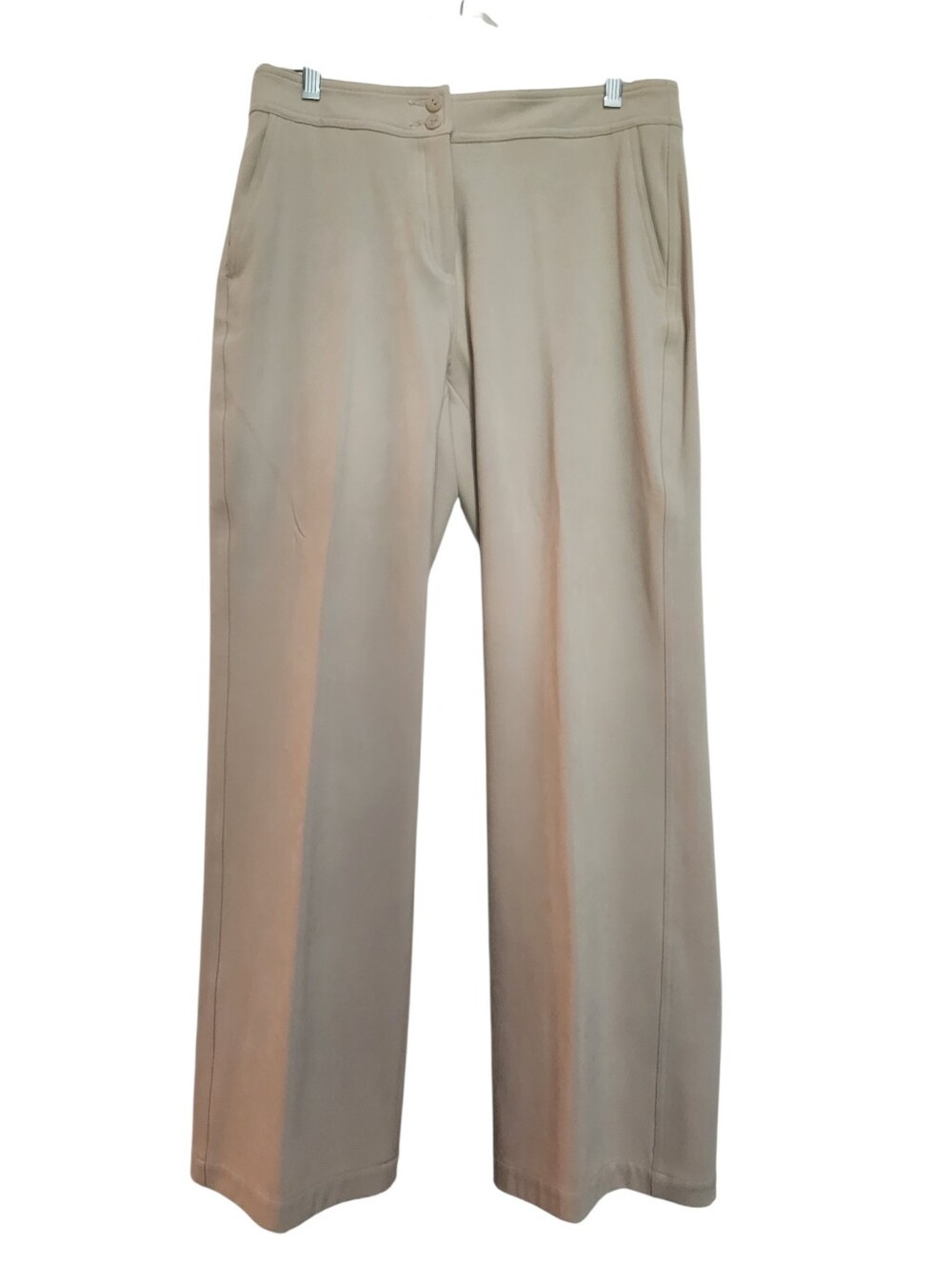 Coldwater Creek Classic 4 Pocket Cream Wide-Leg Women's Pants SZ 10